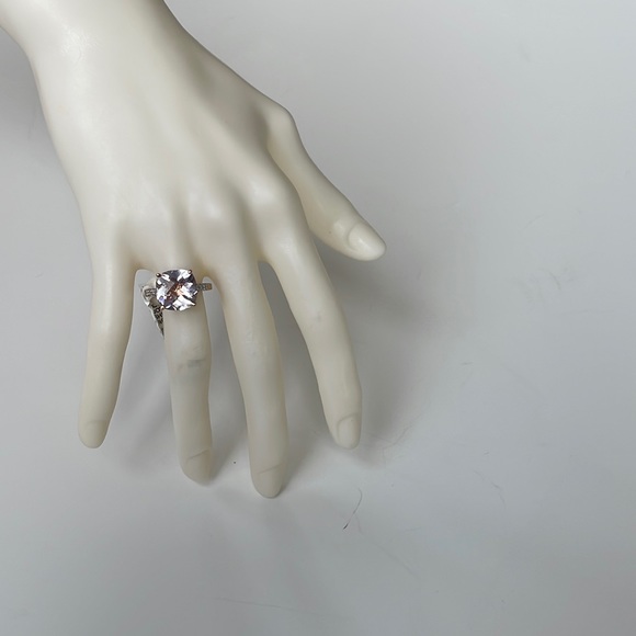 NWT Pink Amethyst/Diamond Rose Gold Ring Size 7 - Picture 4 of 15